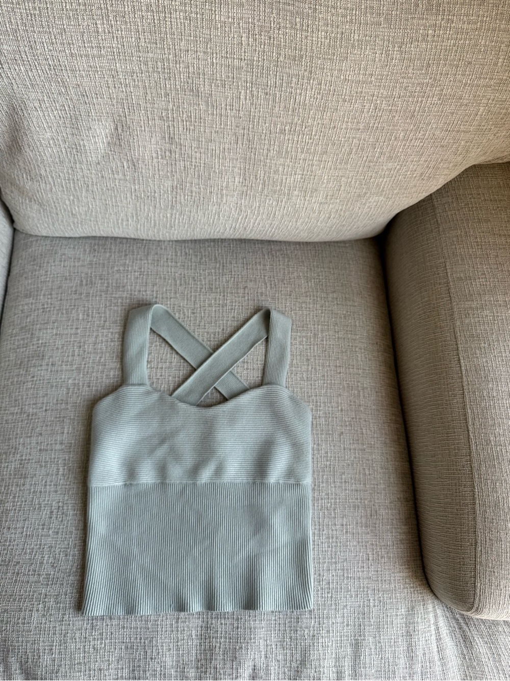 Abercrombie & Fitch Ribbed Tank in Muted Sage